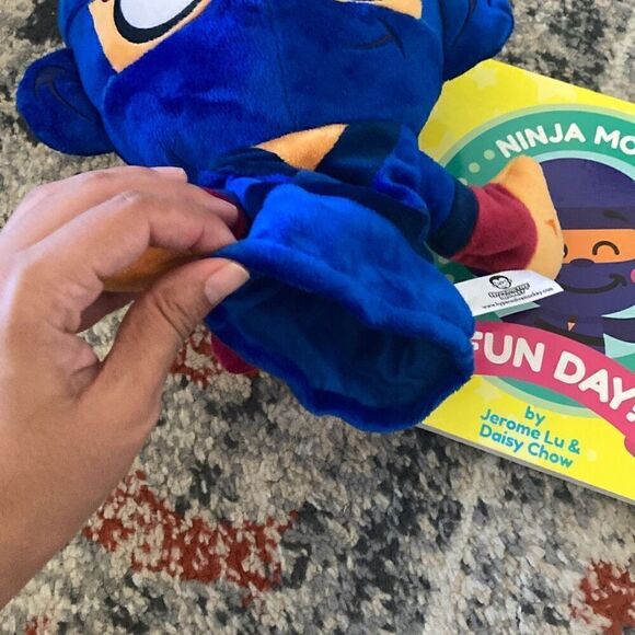 Hyperactive Monkey Ninja Monkey's Fun Day! Book and Puppet - Picture 3 of 6
